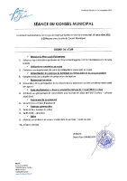 19 novembre 2025 – Ordre du jour