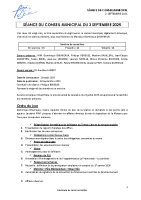 3 septembre 2025 – Compte-rendu