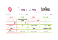 Menus du 3 au 7 novembre 2025