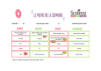 Menus du 26 au 30 janvier 2026